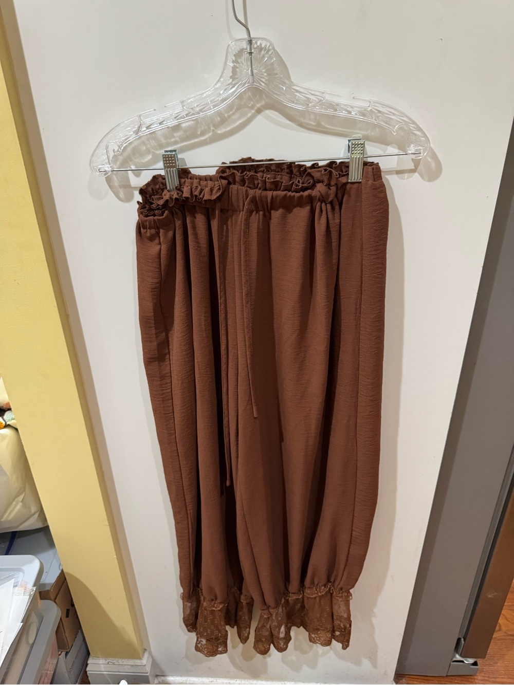 Women’s Chocolate Bloomers with Lace Hem